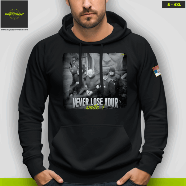 NEVER LOSE YOUR SMILE - duks sa kapuljačom (Zveki)